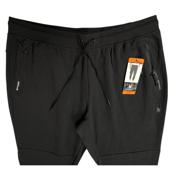 Spyder Mens XXL 2XL Black Jogger Sweatpant Tapered Active Reflective 1437826 New - Picture 2 of 9